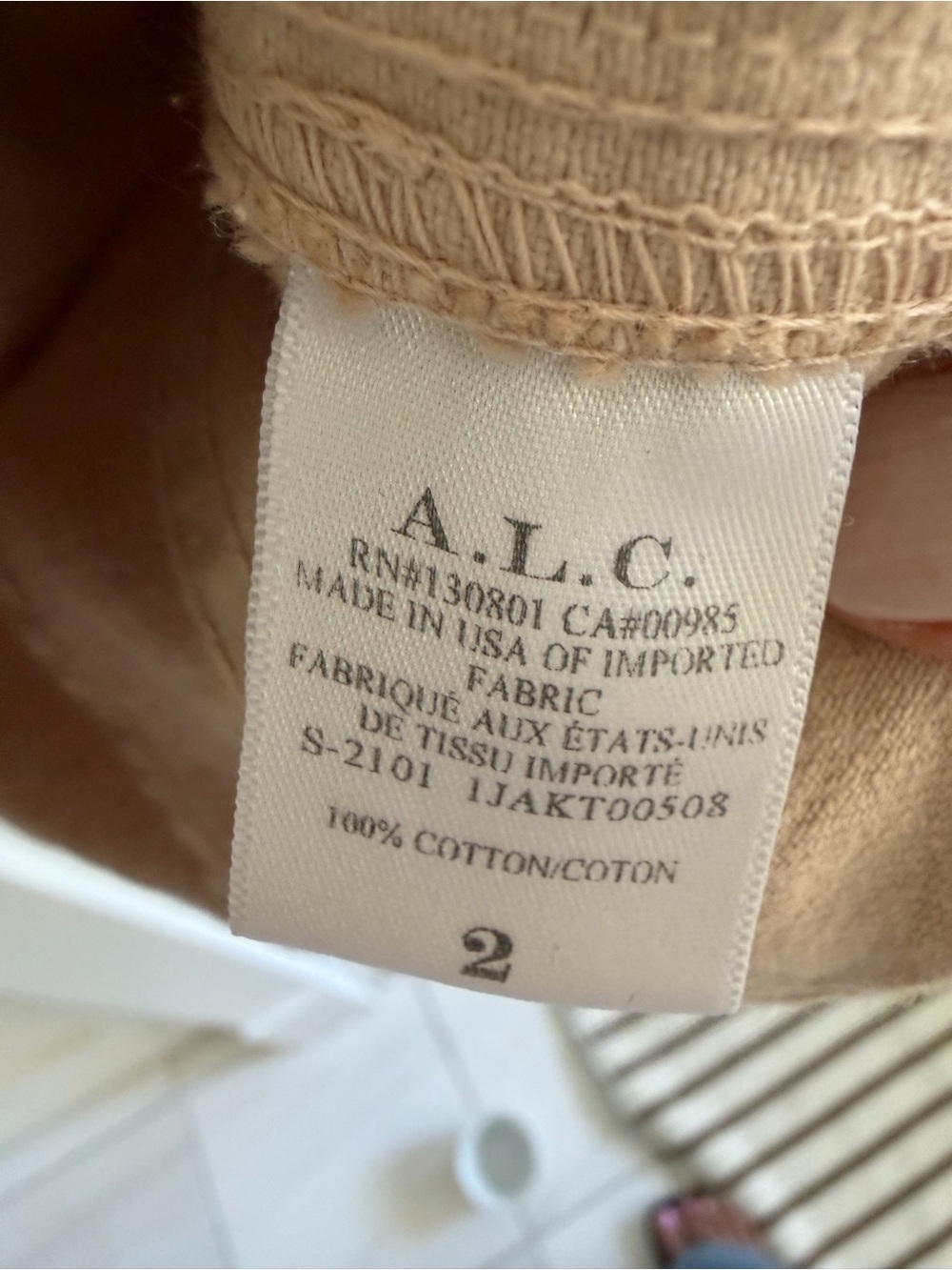 A.L.C. Light Tan Button-Front Denim Jacket - Picture 4 of 4